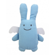 Ange Lapin Doudou Avec Hochet - Bleu - Trousselier