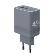 Force Power Chargeur Usb Et Usb-c Cube 45w Power Delivery Ultragan Garantie À Vie Gris