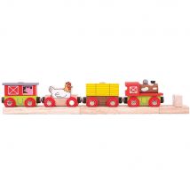 Train En Bois Ferme - Bigjigs Toys