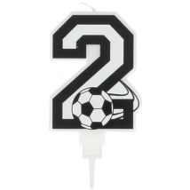 Bougie Football Chiffre 2 - 8.5 Cm