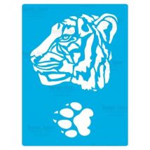 Pochoir Plastique Souple Réutilisable 18,5 X 14,5 Cm Fabrika Decoru Tigre 420 - FABRIKA DECORU