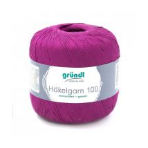 Hakelgarn 100 Fil Coton À Crocheter - Grundl - Certifié Oeko-tex 133 Violet - Gründl