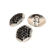 Lot De 3 Boutons Strass Noir 17mm - MyMercerie