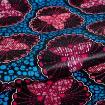 Tissu Wax Africain N° 460 Bleu - Au Mètre - Craftine