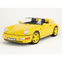 Voiture Miniature De Collection - Norev - Porsche 911/964 Speedster 1993 - Échelle 1/18 - Monté Métal - Speed Yellow - Norev