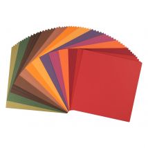 Papier Cartonné - 30,5 X 30,5 Cm - 216 G - 12 Couleurs Assorties - Lisse - Florence - 60 Feuilles Scrapbooking