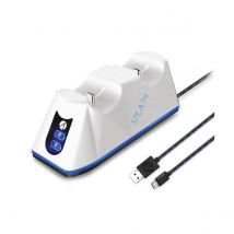 Stealth Station De Charge Pour Manettes Ps5 Double Usb-c Blanc