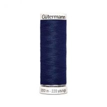 Bobine Fil À Coudre Gütermann 200m Bleu Marine 100% Polyester - 011 - Güttermann