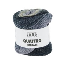 Coton À Tricoter Et À Crocheter Quattro Degrade - 100gr - Lang Yarns Multicolore 0004 (marine-lilas-sauge)