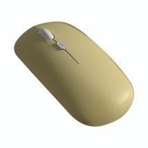 Souris Sans Fil Ergonomique 1600dpi Silencieuse Portable 10m 2.4g Jaune Yonis - Yonis