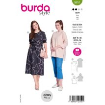Patron Burda 5651 - Robe Et T-shirt Taille N°fr 46-60