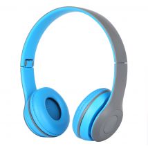 Casque Bluetooth Pliable Sans Fil, Support Mp3 Fm Appel, Autonomie 18h, Charge 2h Bleu Yonis - Yonis