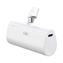 Force Power Powerbank 5000mah Pd 20w Avec Connecteur Usb-c Intégré Et Indicateurs Led Blanc