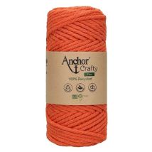Corde De Coton Recyclé Macramé Anchor Crafty Fine - 250gr - Anchor 118 Orange (saumon)