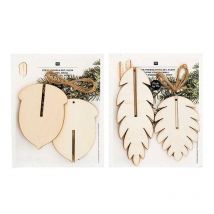 Décorations De Noël En Bois - 3 Glands + 3 Pommes De Pin En Relief - Rico Design