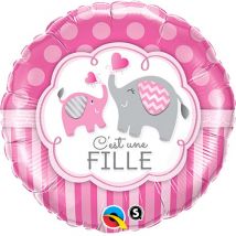 Ballon À Plat Eléphant Fille - Qualatex