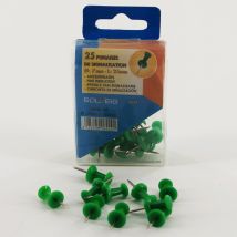 25 Punaises 7mm - Vertes - Solveig