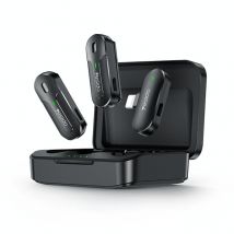Microphone Sans Fil 2 En 1 Avec Récepteur 8 Pin Et Boîte De Charge Yonis - Yonis