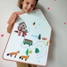 Tableau Blanc Magnétique – Format Cabane – Sobre - La cabane à rêve