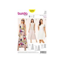 Patron Burda 6628 Robe Du 34 Au 44 Taille N°fr 34-44