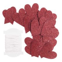 24 Étiquettes À Suspendre Petits Coeurs Rouges - Rico Design