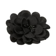 Broche Fleur 8,5cm Noir - MyMercerie