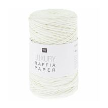Bobine De Fibre De Papier Luxury Raffia Paper - 100gr - Rico Design 01 Blanc