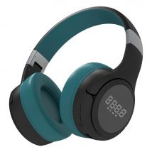 Casque Audio Bluetooth Pliable Avec Écran Lcd Et Réduction De Bruit Vert Yonis - Yonis