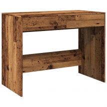 Bureau Table Poste De Travail Meuble D'Ordinateur Informatique Étude Vieux Bois 101 - Helloshop26 Le Choix, Autrement !