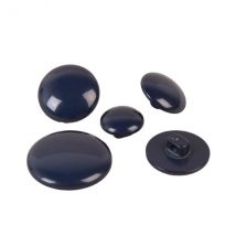 Lot De 6 Boutons Ronds À Queue Classique Bleu Marine - My mercerie