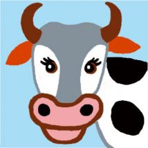 Kit Canevas Soudan Vache 25x25cm - LUC