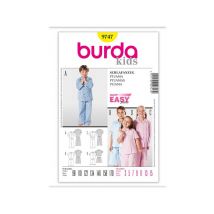 Patron Burda 9747 Kids Pyjama Taille N°fr 3-15 Ans