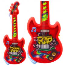 Guitare Électrique Pour Enfants Rouge Avec Mélodies Solmisation 29 Cm - D toys