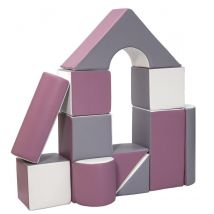 Set De 11 Blocs En Mousse Blanc, Gris, Violet - Velinda