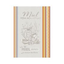 Torchon Coton Jacquard Miel 50x70 Jaune (204 - Miel) - Distrifil