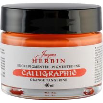 Encre De Calligraphie Pigmentée - Orange Tangerine - Jacques Herbin - Flacon 40ml