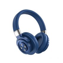Casque Audio Bluetooth Sans Fil Hifi Stéréo Avec Micro Son Immersif Bleu Yonis - Yonis