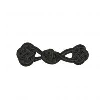 Lot De 5 Brandebourgs Textile 75mm Noir - My mercerie