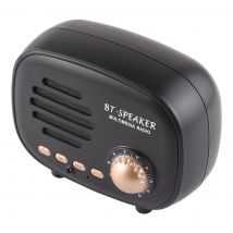 Mini Enceinte Bluetooth Sans Fil Retro Support Mains-libres Carte Tf U Disk Fm Noir Yonis - Yonis