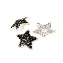 Lot De 3 Boutons Étoile Strass Noir 19mm - MyMercerie