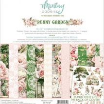 12 Papiers Scrapbooking 30,5 X 30,5 Cm Mintay By Karola Peony Garden - MINTAY
