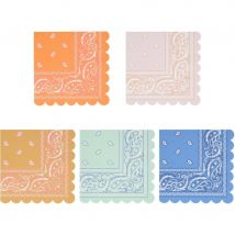 16 Serviettes Western Bandanas - Meri Meri