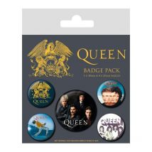 Queen - Badges - A Épingler Sur Veste, Sacs, Tee-shirt - 5 Modèles - 3 À 4 Cm Diamètre - PUCKATOR