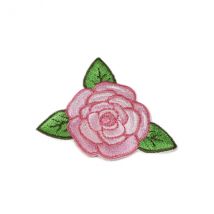 Ecusson Thermocollant Rose Rose Pale 4cm X 4,5cm - MyMercerie
