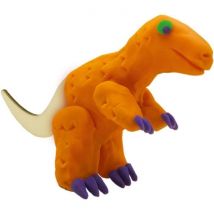 Pâte A Modeler - Squelettes De Dinosaures En Bois - Orange Et Violet - Pour Enfant A Partir De 3 Ans - Ses Creative
