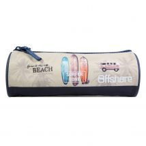 Trousse Scolaire Ronde Offshore Beige Van & Surf Bagtrotter - Bagtrotter