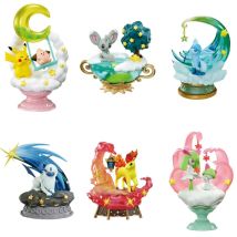 Pokémon - Pack De 6 Figurines Pokémon Starrium Series Dreamy Moonlit Night Surpise - Re-ment