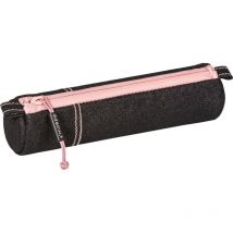 Trousse Scolaire - Ronde - Noir Avec Paillettes - 20 X 4,5 Cm - Brunnen - Bruneau