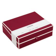 Boîte De Rangement Documents A4 – Bordeaux Foncé – Semikolon