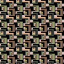 Tissu Polyester Stretch Cube Vert - Au Mètre - Craftine